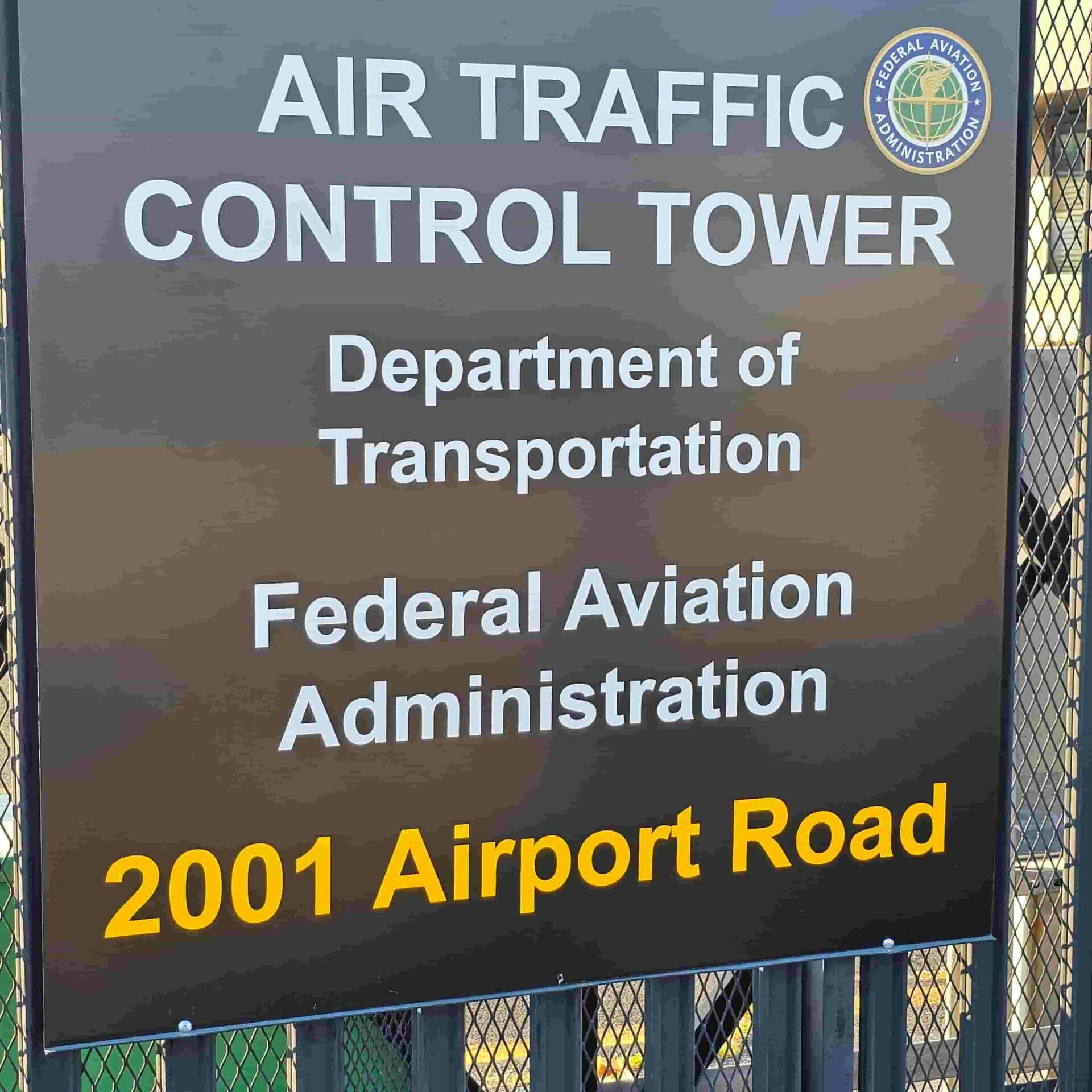 Picture of Air traffic Control tower sign at DeKalb-Peachtree airport (PDK) in Chamblee with Metro Acupuncture