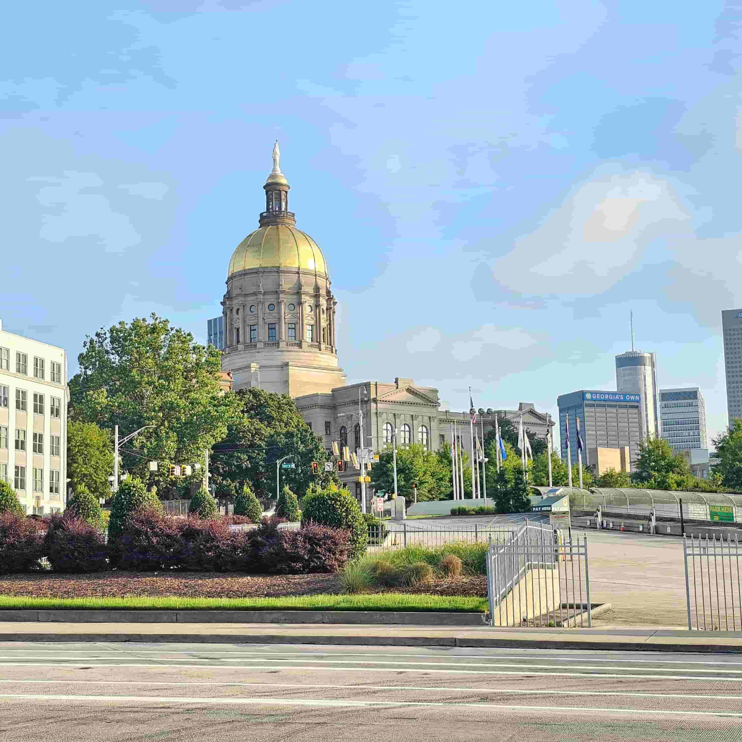 Picture of Atlanta Skyline and Georgia State Capitol with Metro Acupuncture