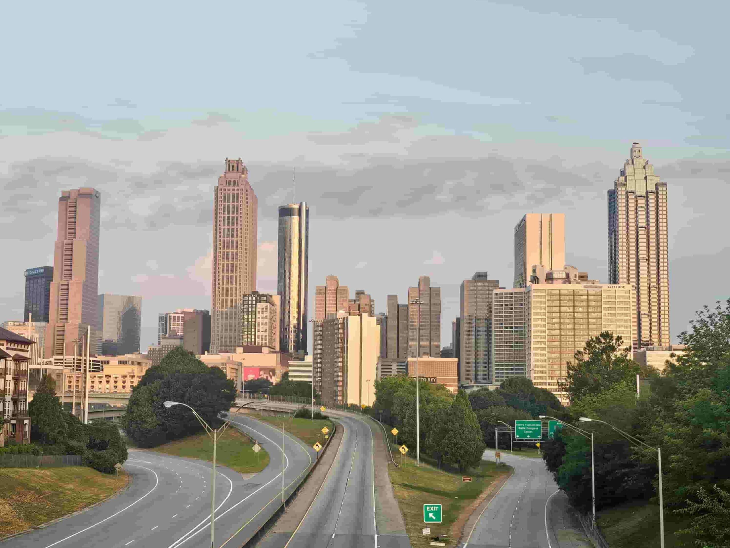 Picture of Atlanta Skyline from Jackson Street Bridge with Metro Acupuncture