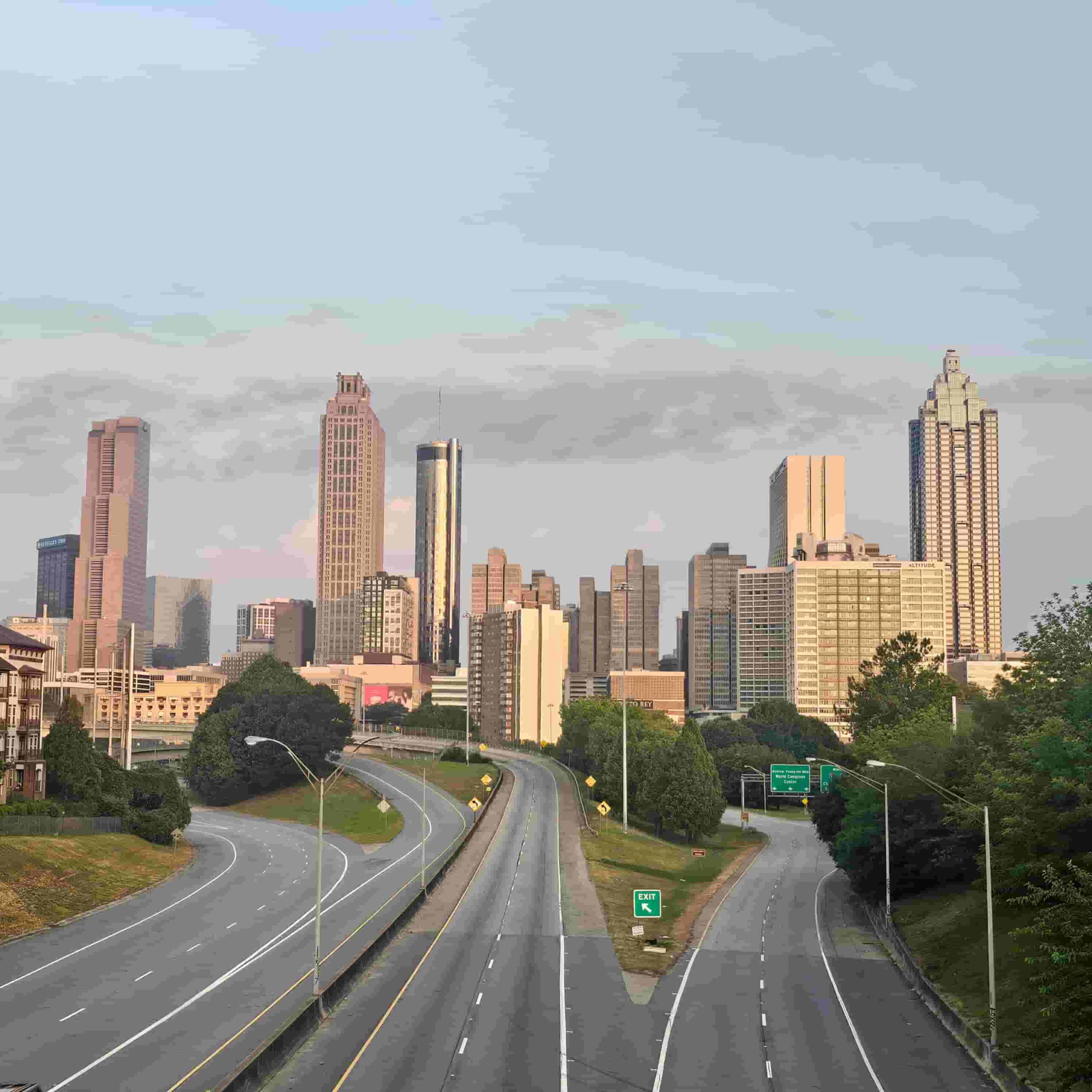 Picture of Atlanta Skyline from Jackson Street Bridge with Metro Acupuncture