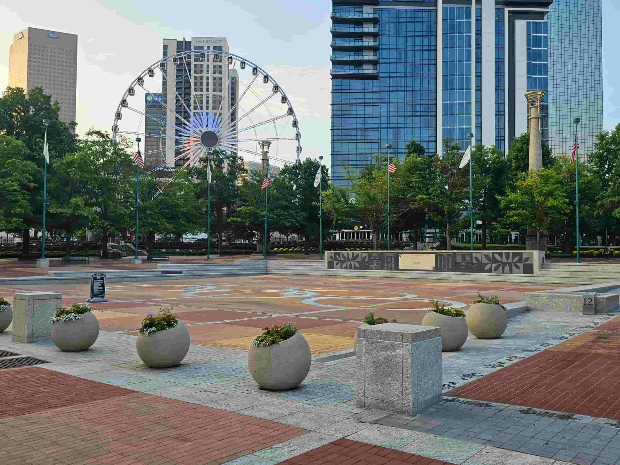 Image from Centennial Olympic Park of SkyView Atlanta with Metro Acupuncture